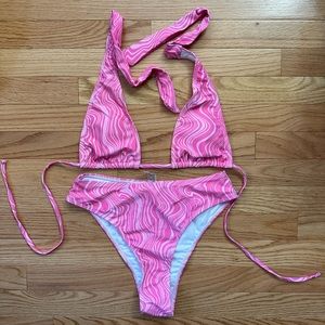 Pink High Waisted Bikini
